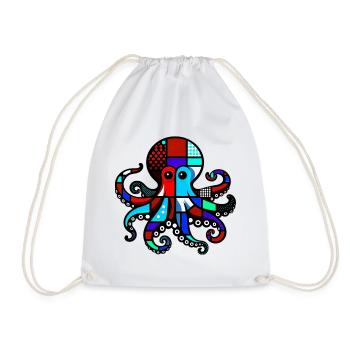 Pieuvre - Sac de sport léger - blanc - Devant