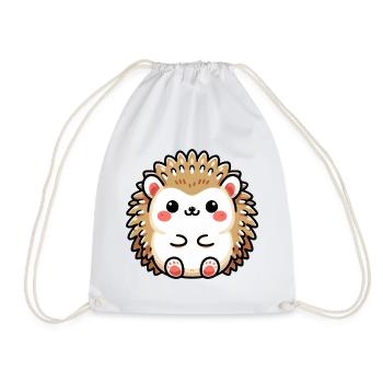 Hedgehog - Drawstring Bag - white - Front