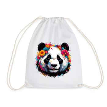 Panda - Turnbeutel - Weiß - Vorne