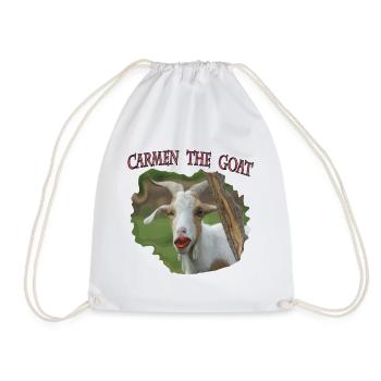 Carmen the goat Ziege Parodie die Geissens - Turnbeutel - Weiß - Vorne