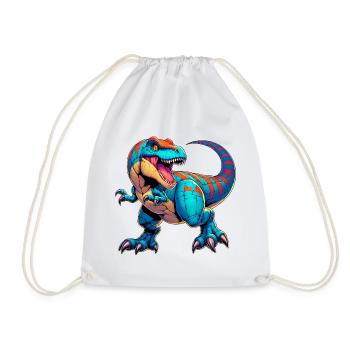 Dinosaurier - Turnbeutel - Weiß - Vorne