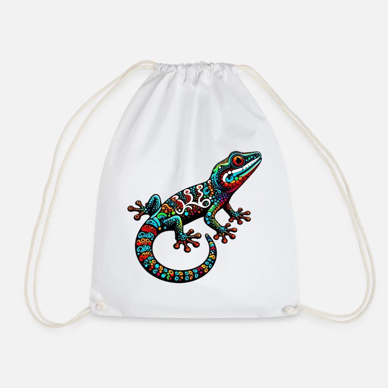 Gecko - Turnbeutel - Weiß