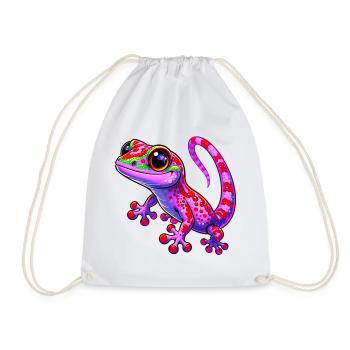 Gecko - Turnbeutel - Weiß - Vorne