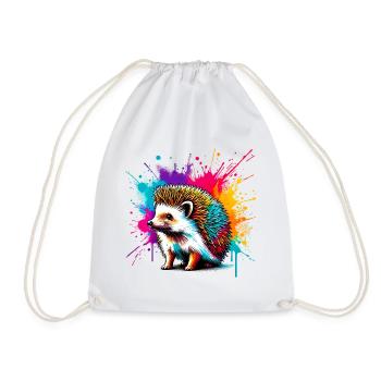 Hedgehog - Drawstring Bag - white - Front
