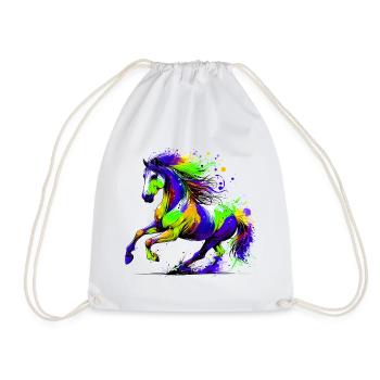 Cheval - Sac de sport léger - blanc - Devant