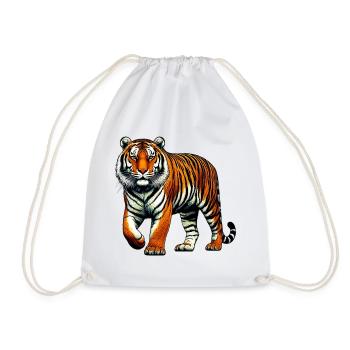 Tiger - Turnbeutel - Weiß - Vorne