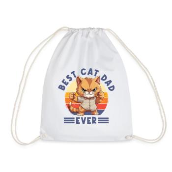 Chat Meilleur Chat Papa Jamais Chat Papa Drôle Dicton - Sac de sport léger - blanc - Devant