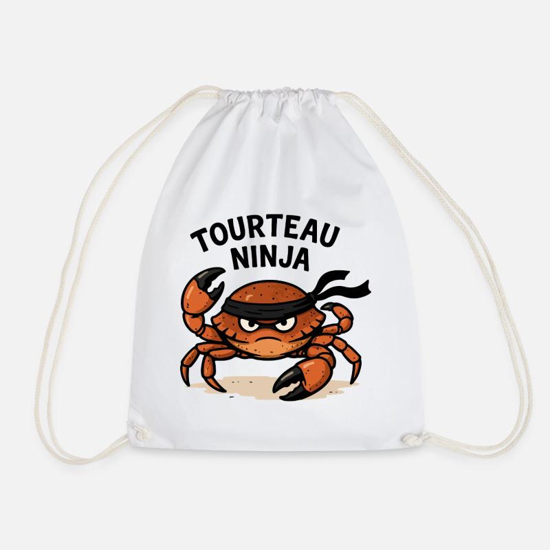 Ninja-Krabbe - Turnbeutel - Weiß