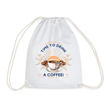 Time to Drink Coffee – Do Not Disturb - Turnbeutel - Weiß - Vorne