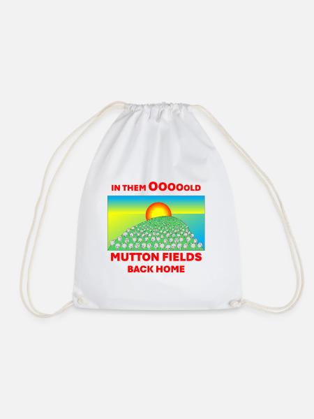 Mutton Fields - Drawstring Bag - white