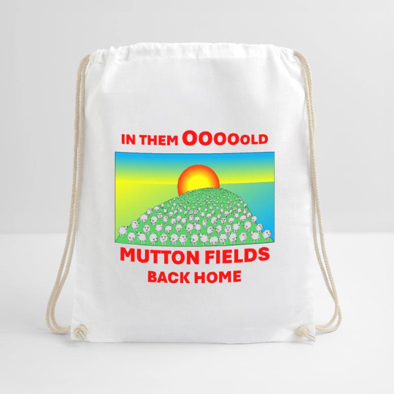 Mutton Fields Drawstring Bag