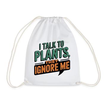 Je parle aux plantes, elles m’ignorent - Sac de sport léger - blanc - Devant