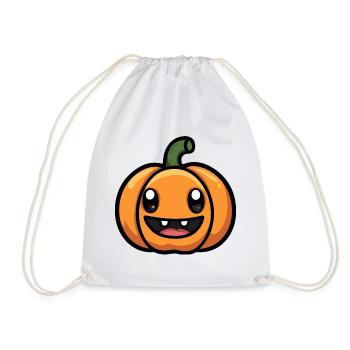 Kürbis Halloween Herbst Comic - Turnbeutel - Weiß - Vorne
