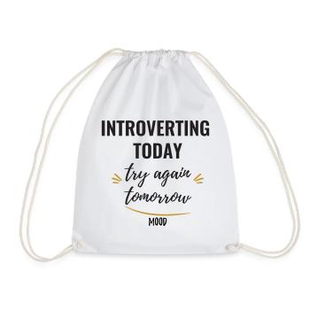 Introverti aujourd’hui, réessayez demain. - Sac de sport léger - blanc - Devant
