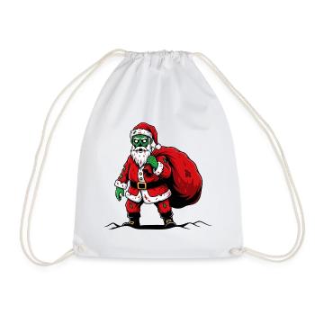 Weihnachtsmann Gruselig Horror Zombie Untot Weihna - Turnbeutel - Weiß - Vorne