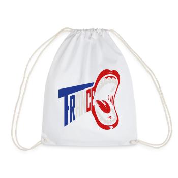 Trance Scream Retro Typography - Drawstring Bag - white - Front