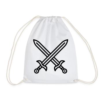 Sword Combat - Drawstring Bag - white - Front