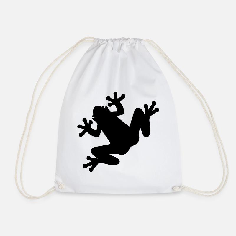 Frog - Drawstring Bag - white