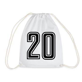 20 - Drawstring Bag - white - Front