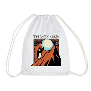 The daily grind - Drawstring Bag - white - Front