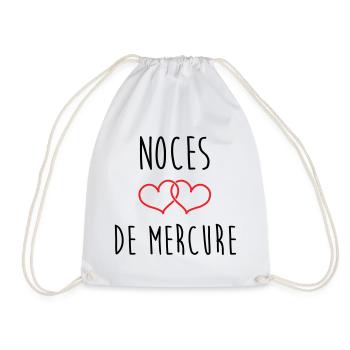 Mercury wedding anniversary, 38 years of marriage - Drawstring Bag - white - Front