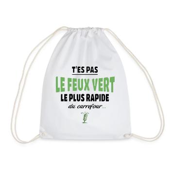 T’es pas le feu vert le plus rapide – humour - Sac de sport léger - blanc - Devant