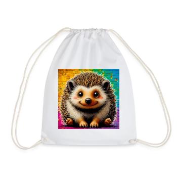 hérisson - Sac de sport léger - blanc - Devant