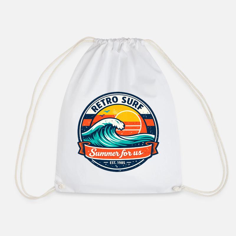 Summer for us - Drawstring Bag - white