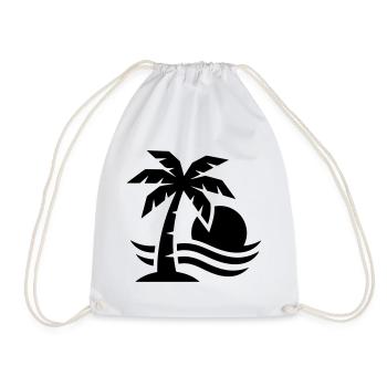 Palm Tree Beach Sun - Sac de sport léger - blanc - Devant