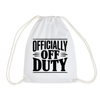Officially Off Duty - Drawstring Bag - white - Front