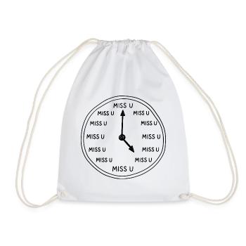 Romantic Lovers Long Distance Love - Drawstring Bag - white - Front