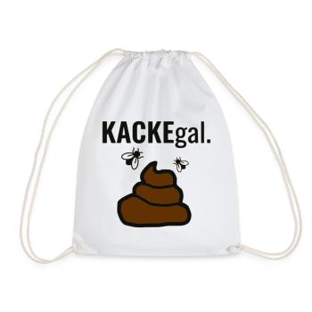 Kack Egal - Turnbeutel - Weiß - Vorne
