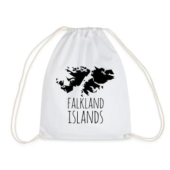 Falkland Islands - Drawstring Bag - white - Front