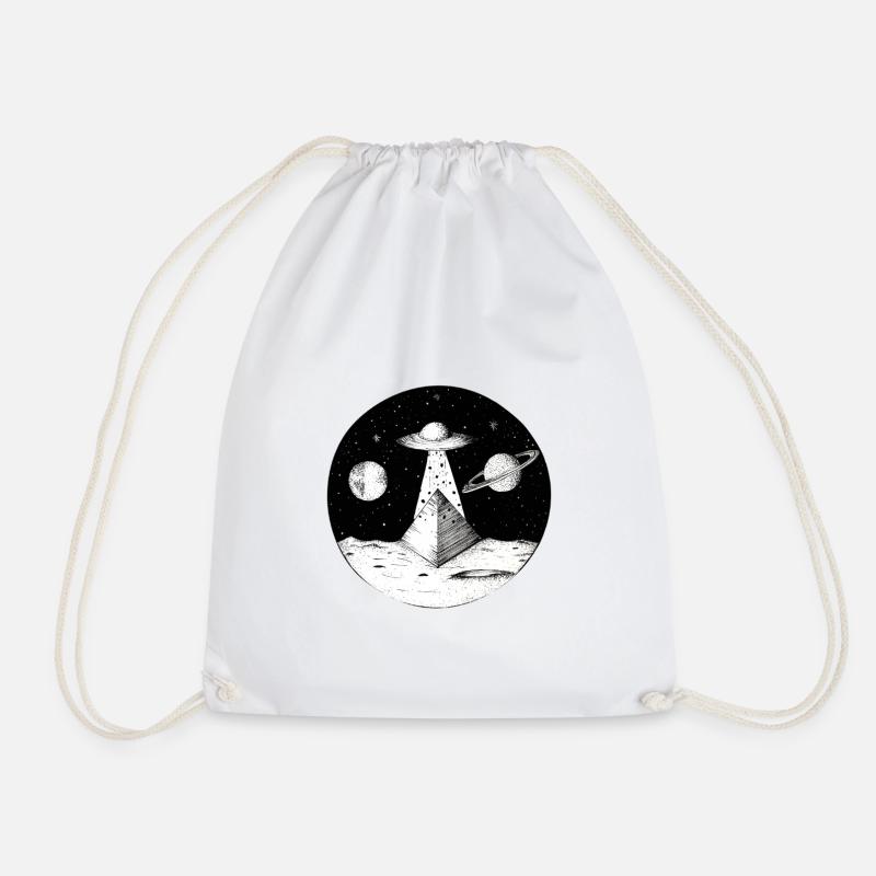 universe - Drawstring Bag - white