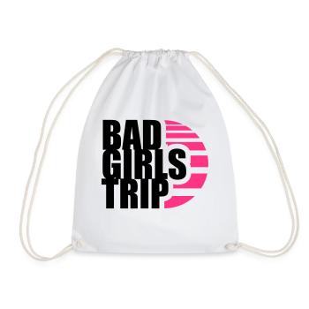 sun black team crew boes bad dangerous on t - Drawstring Bag - white - Front