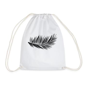 Palm leaf holiday gift idea - Drawstring Bag - white - Front