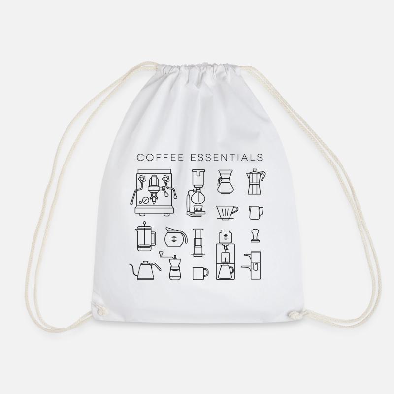 Hipster Coffee Essentials - Turnbeutel - Weiß