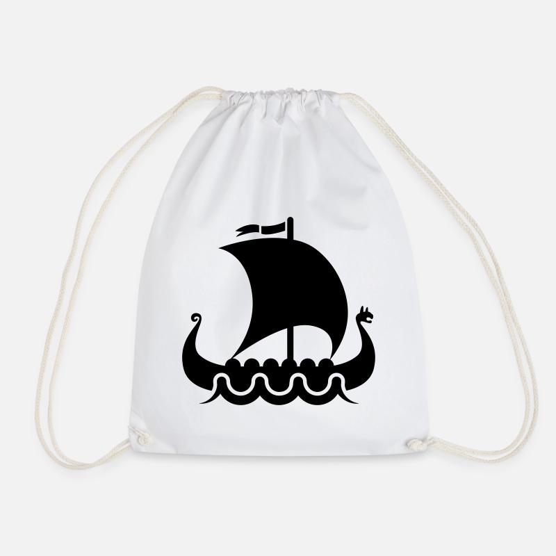 vikings viking - Drawstring Bag - white