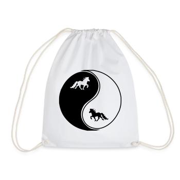 Islandpferde Yin Yang, Islandpferd Tölt, Islandländer - Sac de sport léger - blanc - Devant
