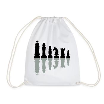 schach sport schachfiguren - Turnbeutel - Weiß - Vorne