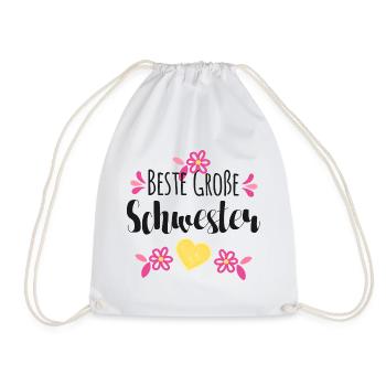 Beste Große Schwester - Turnbeutel - Weiß - Vorne