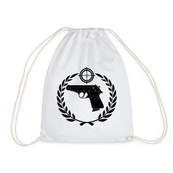 Pistolenlogo walther - Turnbeutel - Weiß - Vorne