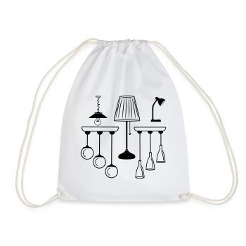 Collection of lamps and lighting - Drawstring Bag - white - Front
