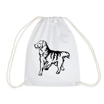Golden Retriever - Drawstring Bag - white - Front