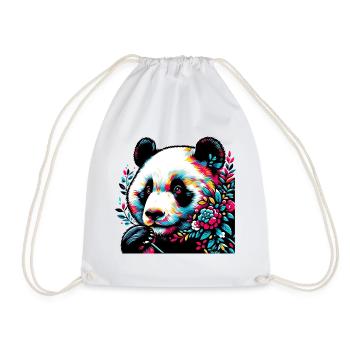 Panda - Turnbeutel - Weiß - Vorne
