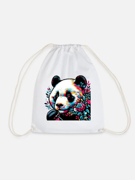 Panda - Turnbeutel - Weiß