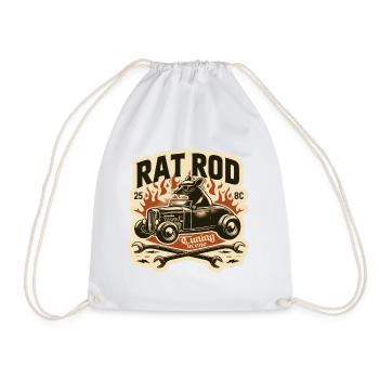 Ratsking Ratlook Shirt – Rustic Custom Style - Drawstring Bag - white - Front