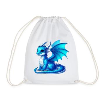 Dragon - Drawstring Bag - white - Front