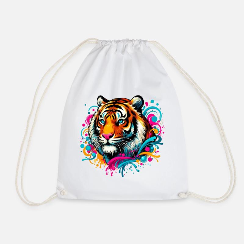 Tiger - Turnbeutel - Weiß