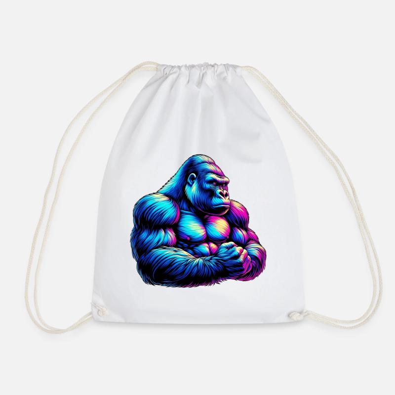 Gorilla - Turnbeutel - Weiß